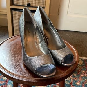 Silver Wedge Heels